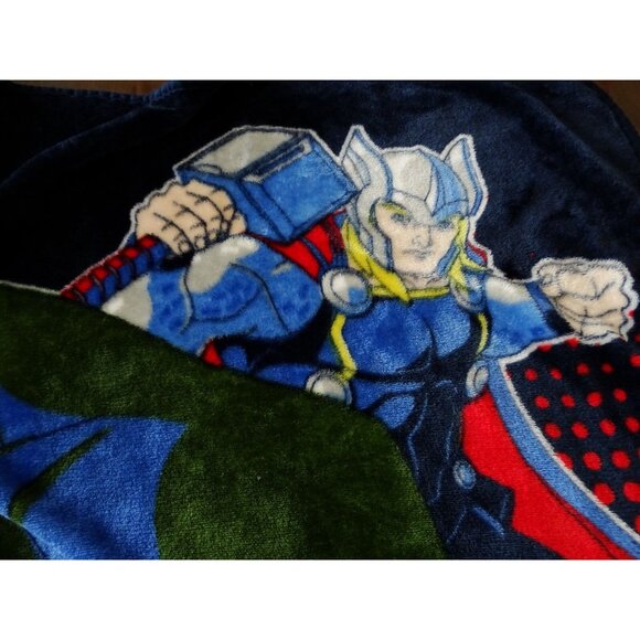 Marvel Avengers Blanket Throw Soft Plush Kids Thor Hulk Ironman Captain America - Picture 7 of 7